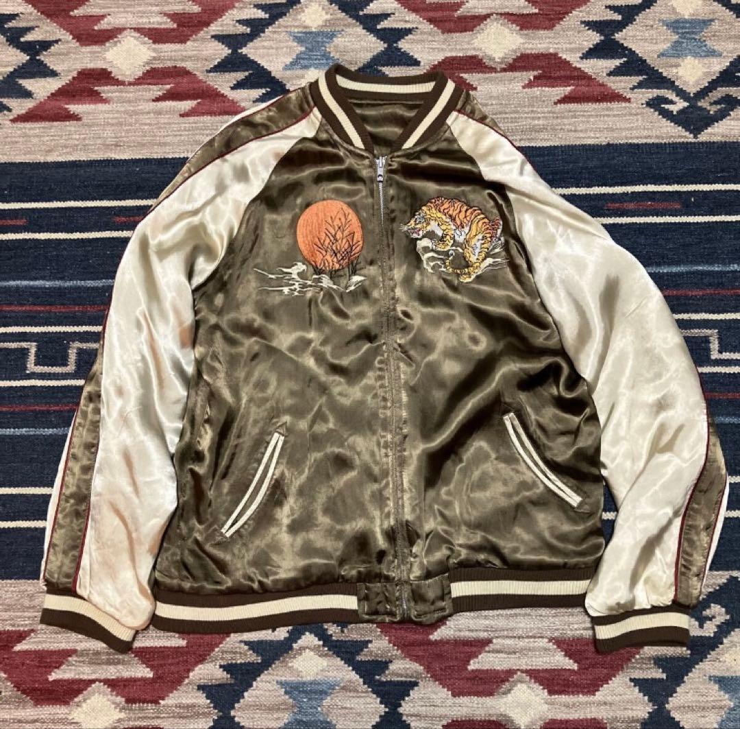 ゲ*カ様 【花旅楽団】90s-00s リバーシブル レーヨン スカジャン スーベ