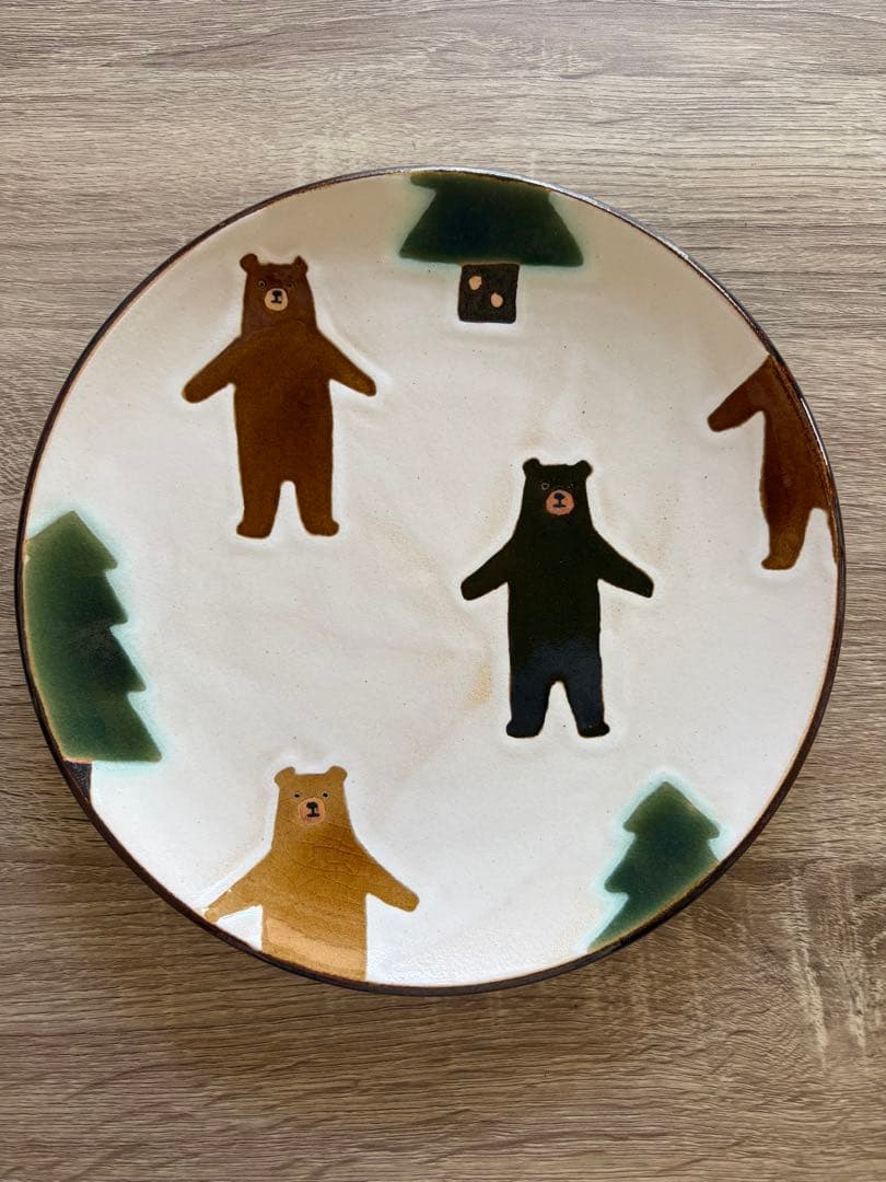 ヤッチとムーン 森とクマ大皿①※最終価格