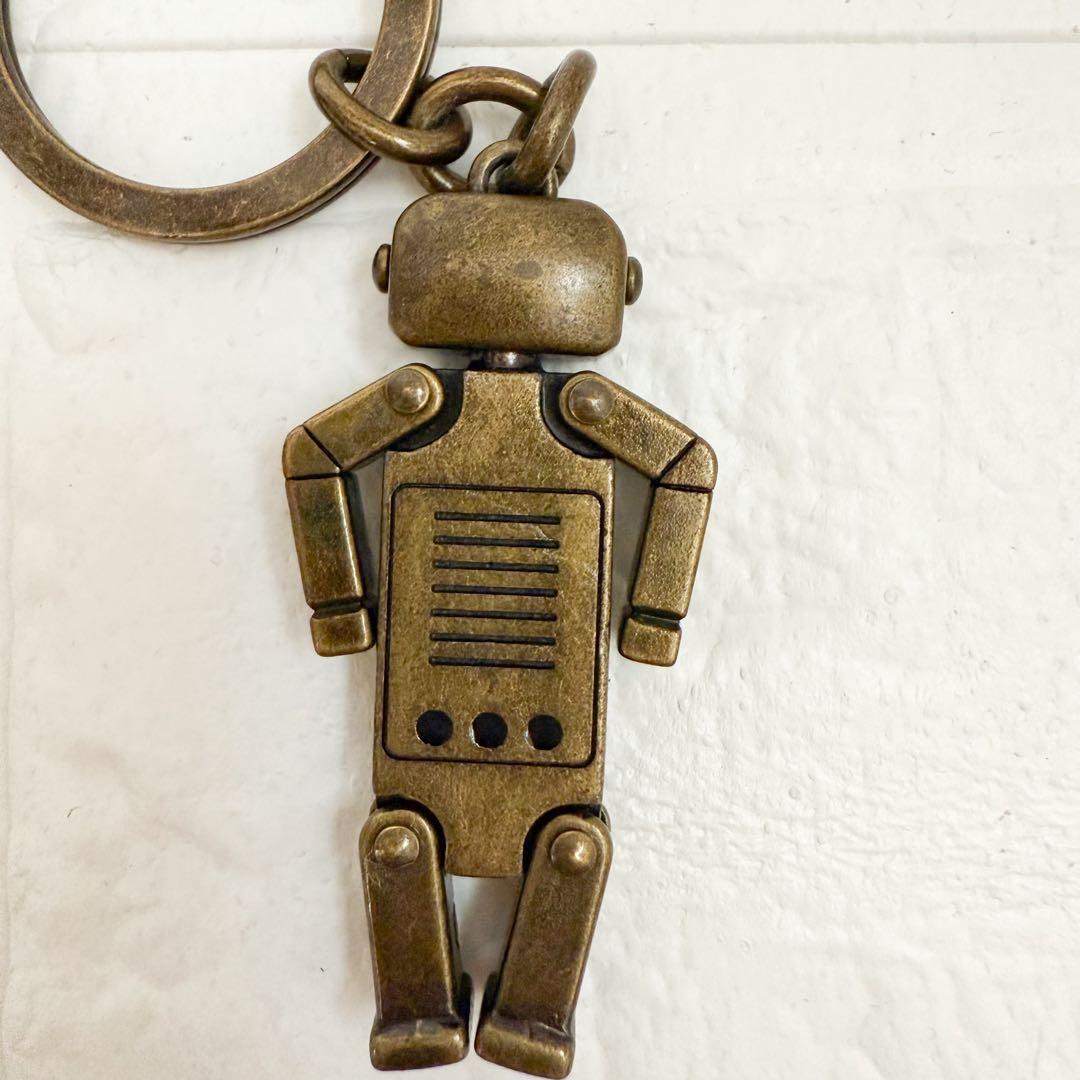 鑑定済！COACHコーチアンティークゴールドROBOT キーリング／キーチェーン