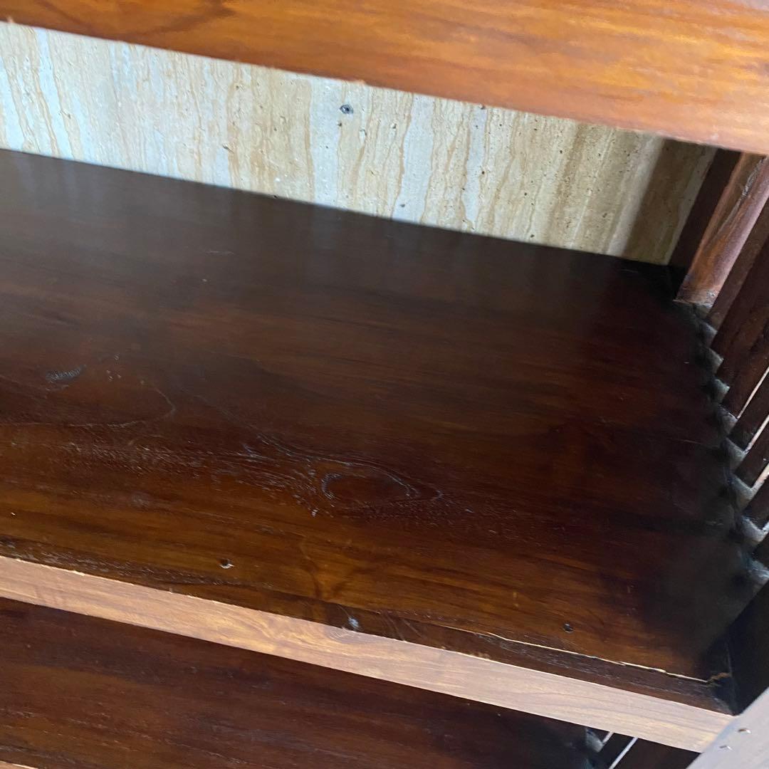 オープンシェルフ　オープンラック　木製　ヴィンテージ アジアン家具