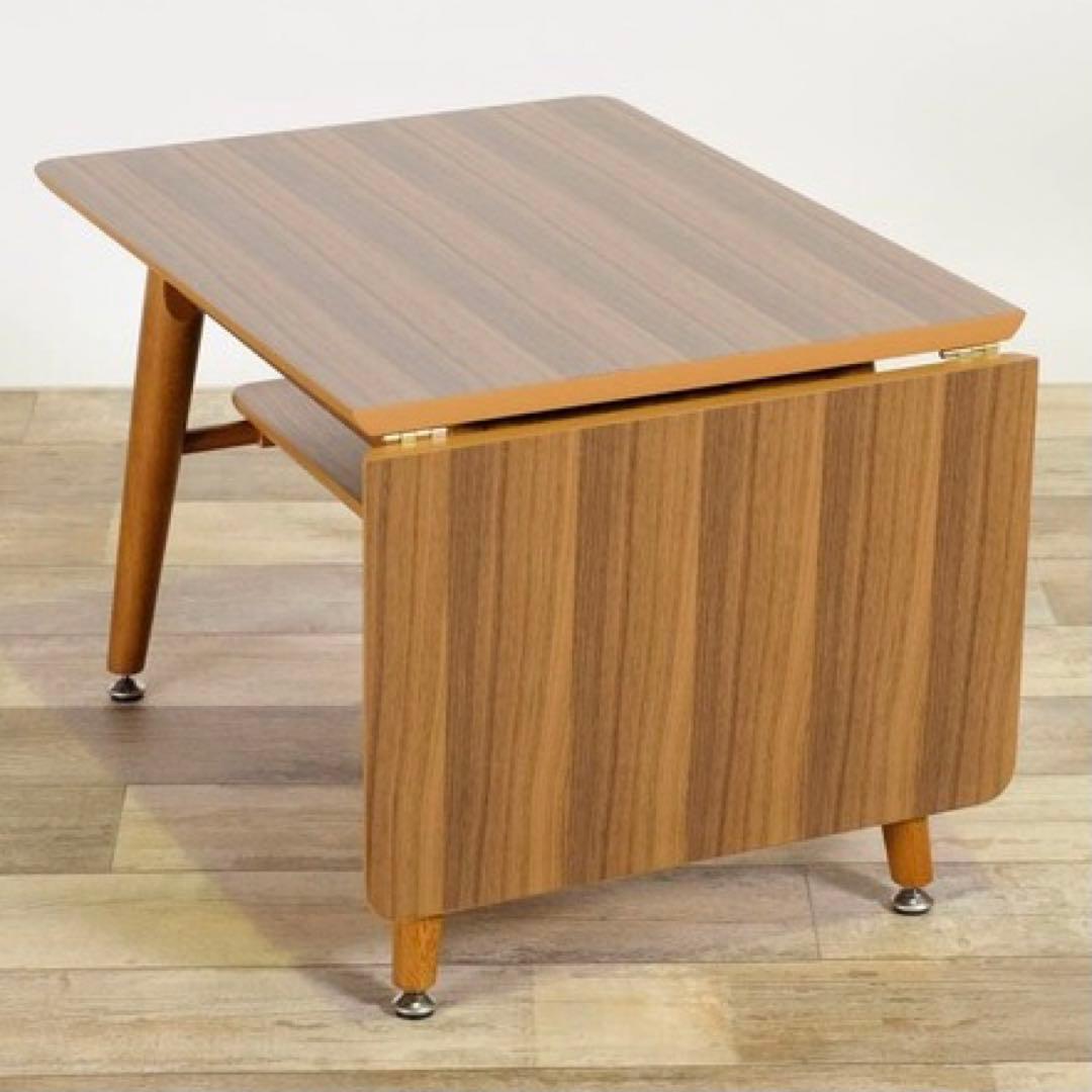 A 新品 伸長式 ローテーブル S センターテーブル 折り畳み 伸縮 座卓 収納