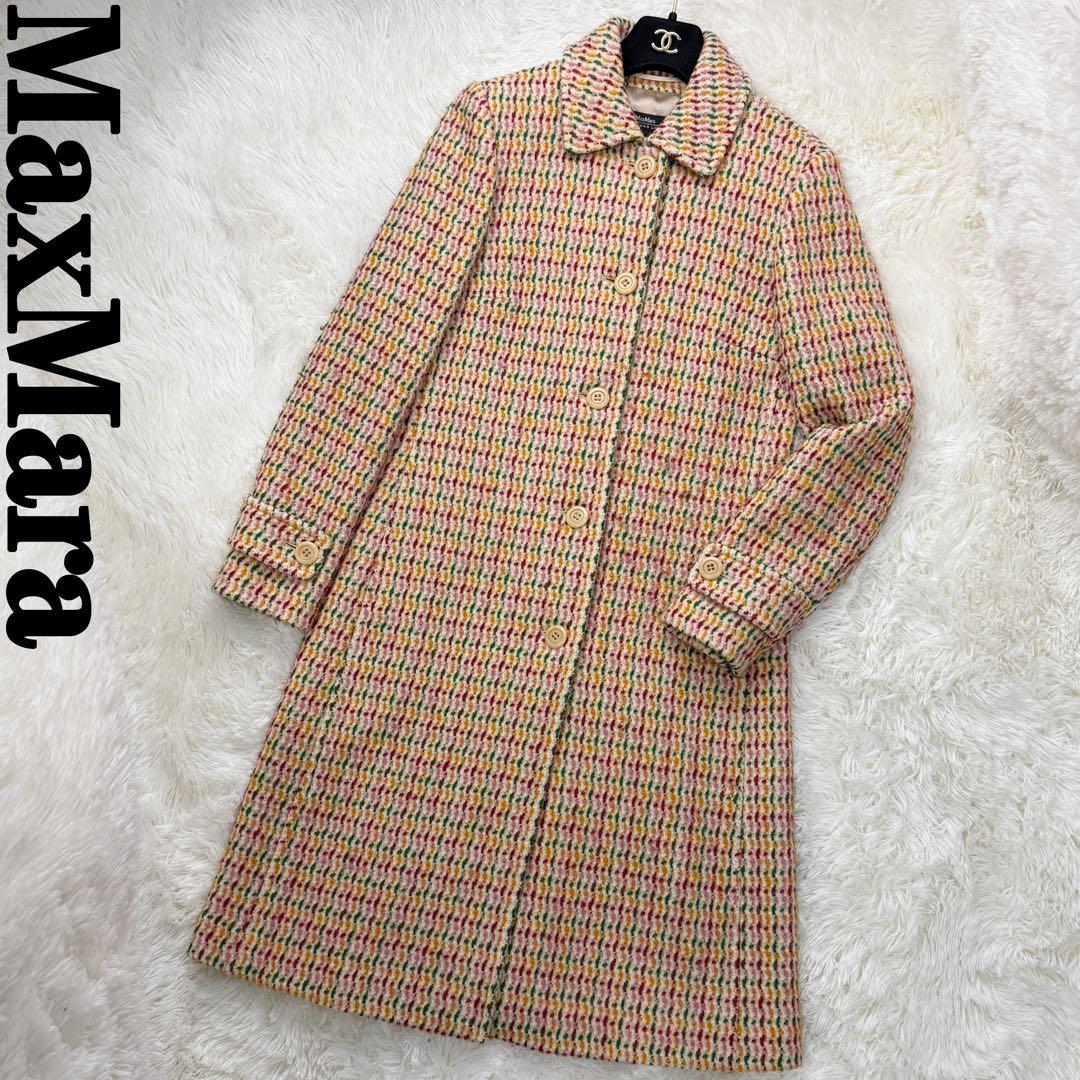 美品♡最高級♡XLサイズ♡マックスマーラ ウール ツイード ロングコート
