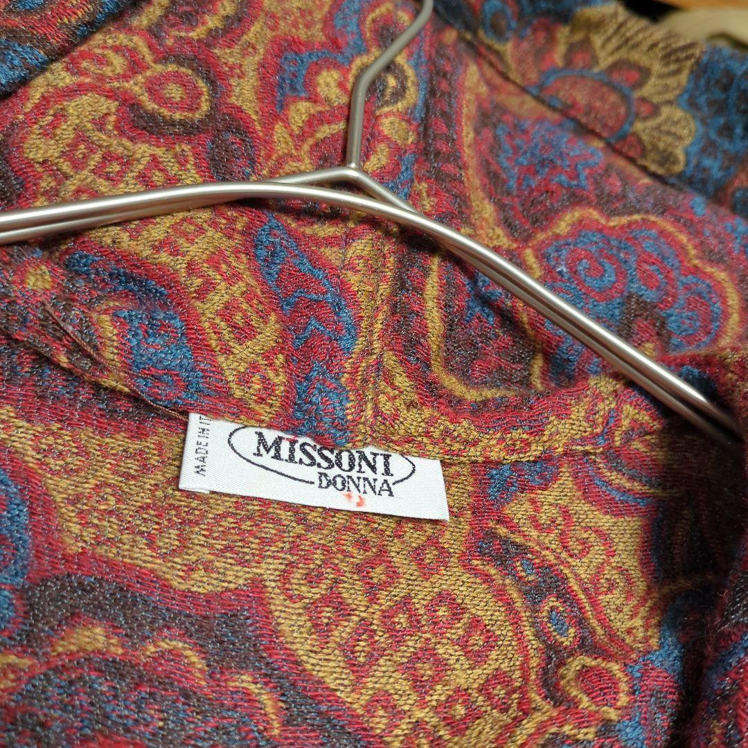 【80s~_vintage】MISSONI JacquardHoodieCoat