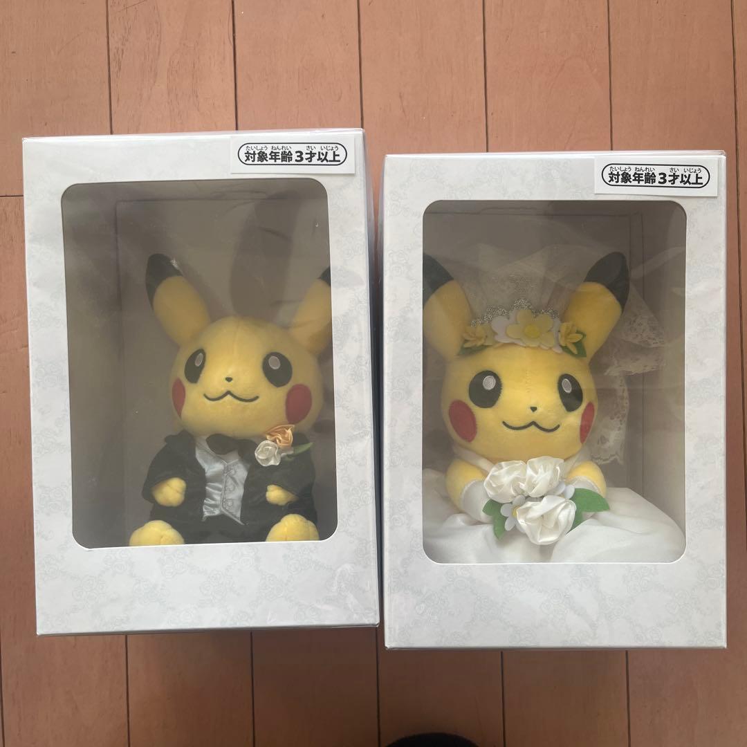 Pokemon Garden Wedding ぬいぐるみピカチュウ洋婚2体セット