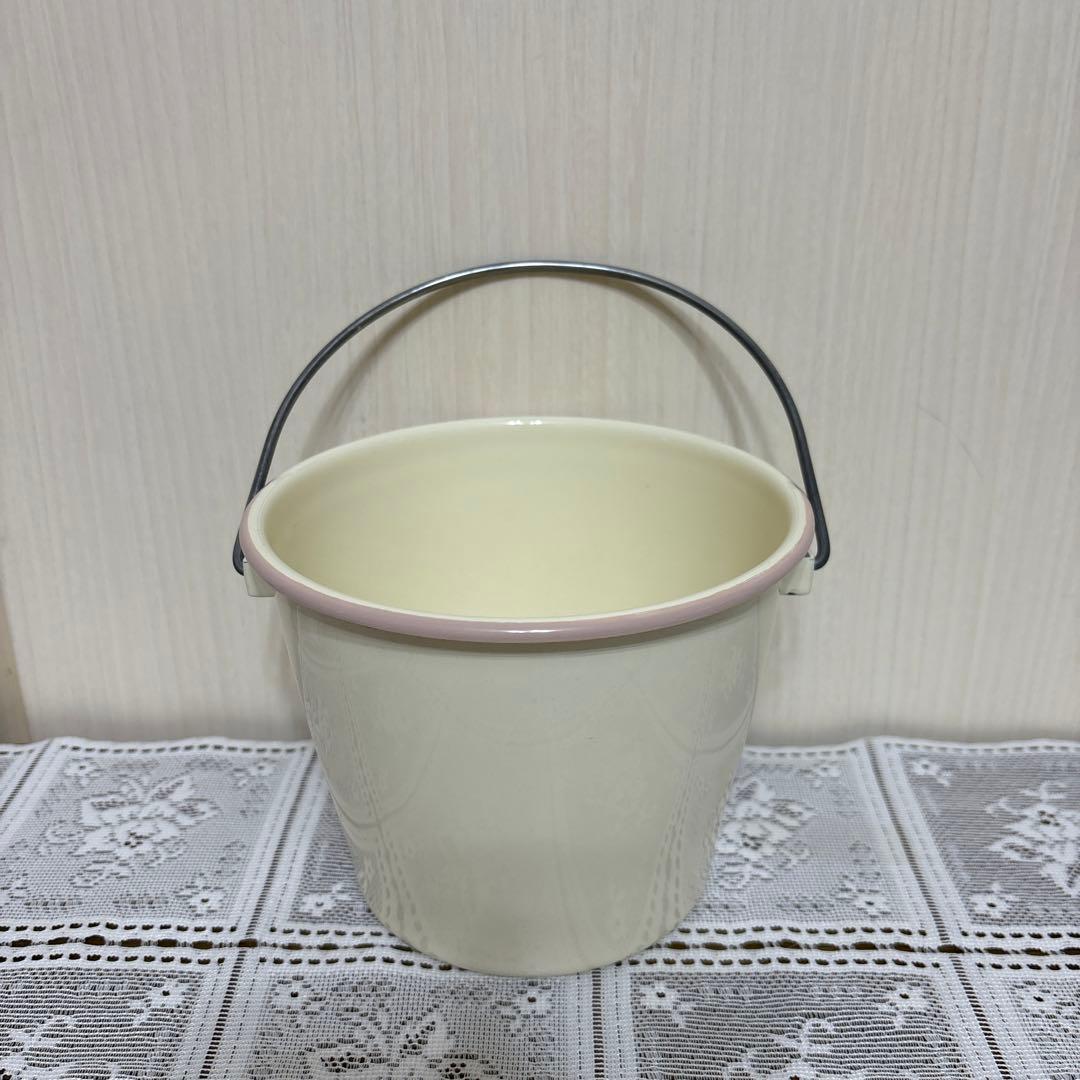 イマン　ローズバスケット　ホーロー製ミニバケツ缶