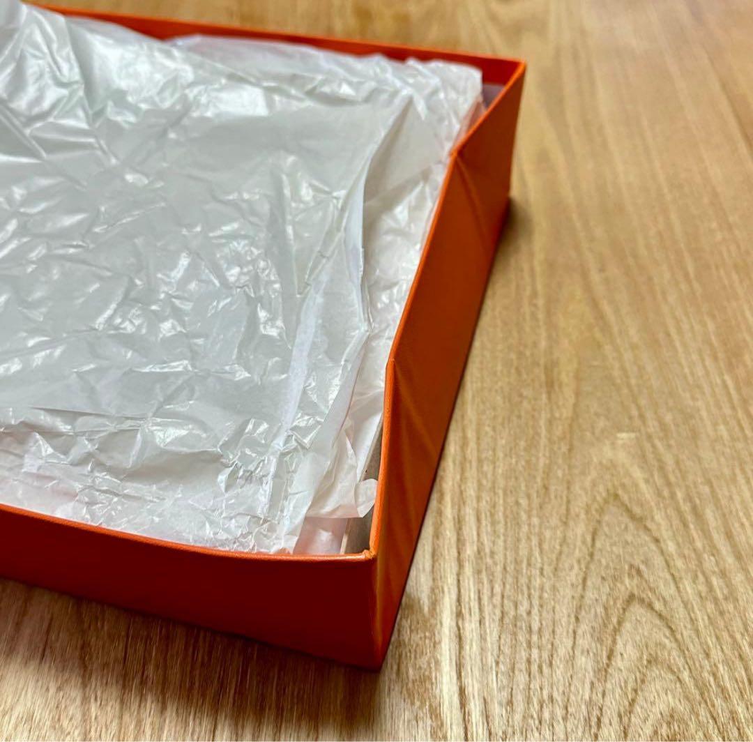 新品未使用】HERMES オレンジ　バスタオル　H柄　箱 • 袋 付き