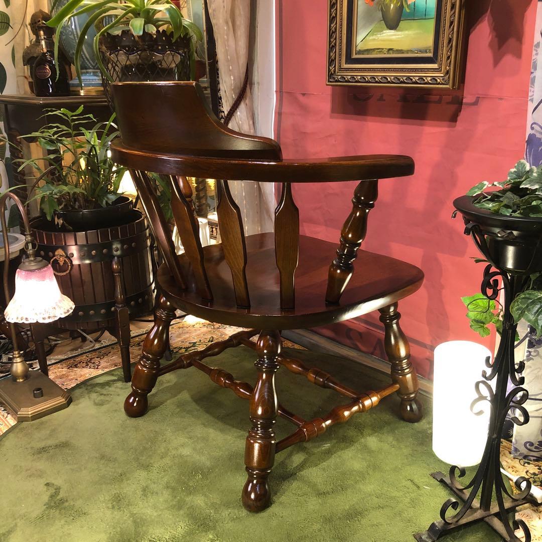 myg52 　70,s ヴィンテージ L ２　ブナ無垢材　アームチェア