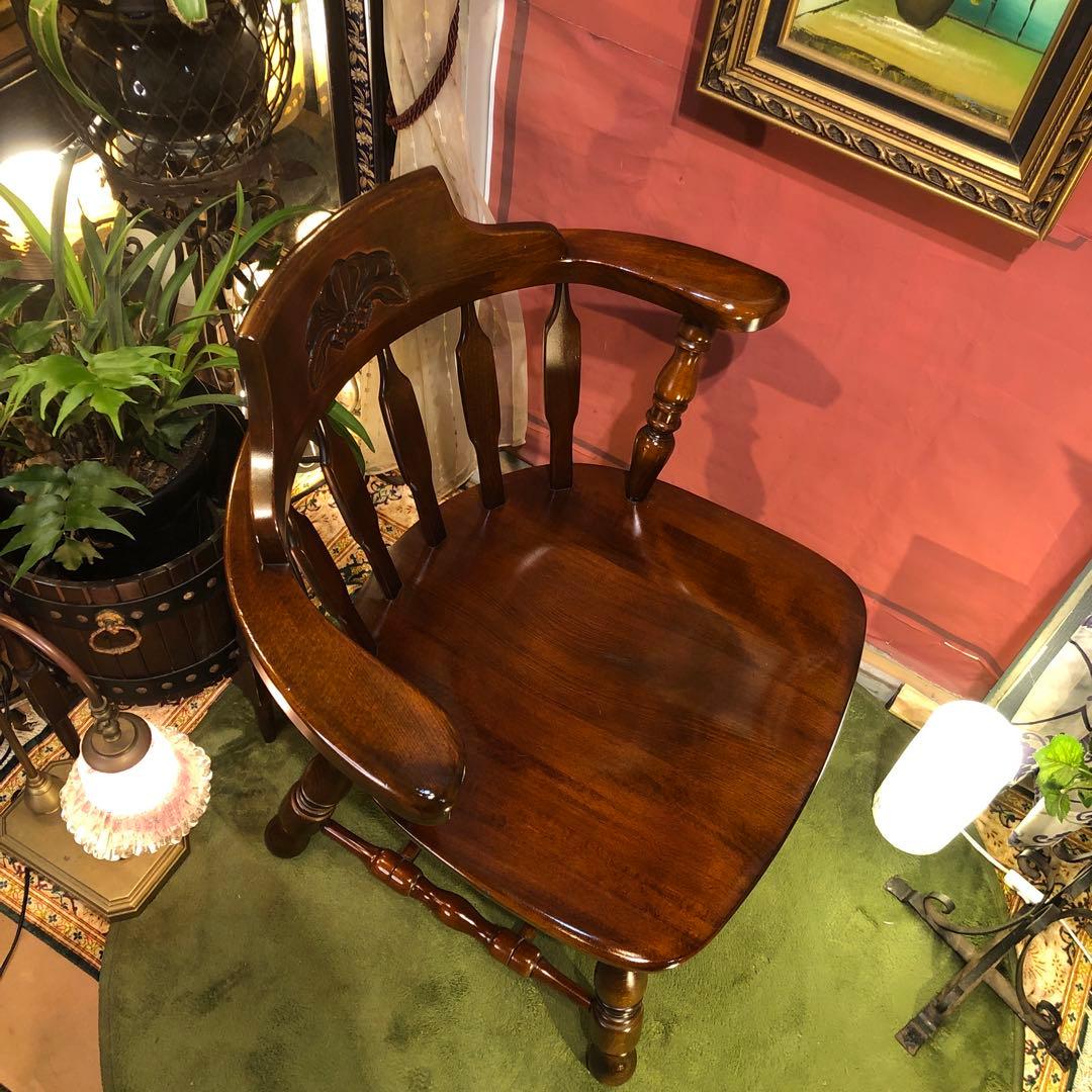 myg52 　70,s ヴィンテージ L ２　ブナ無垢材　アームチェア