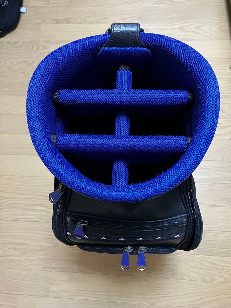adidas キャディバッグ 黒/青