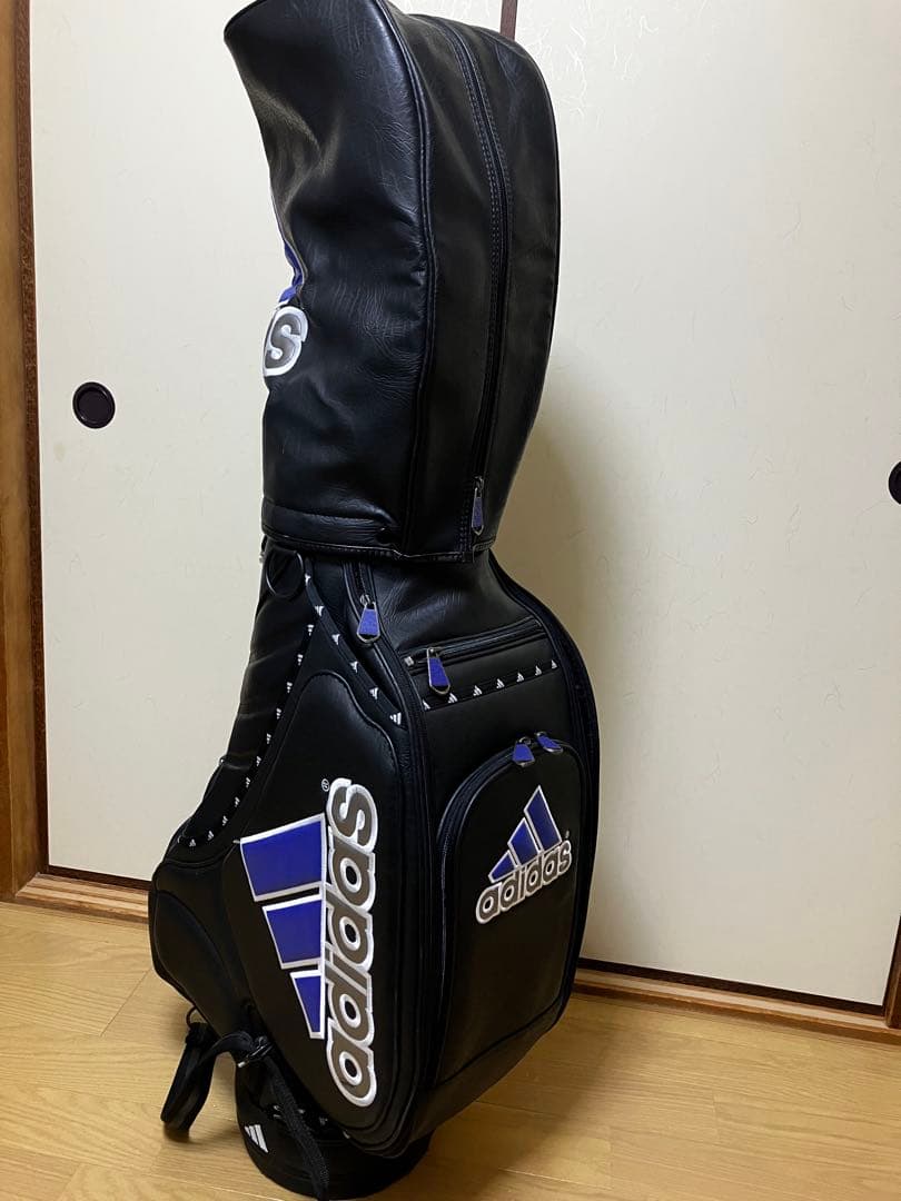 adidas キャディバッグ 黒/青