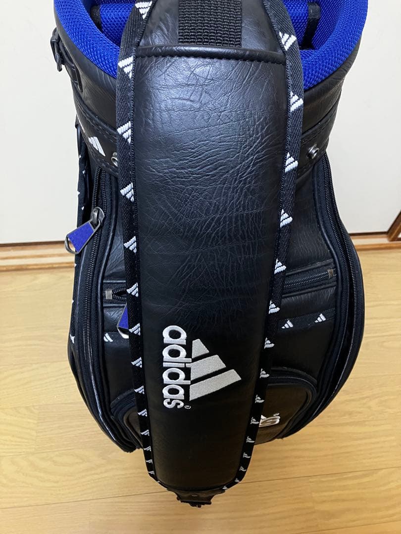 adidas キャディバッグ 黒/青