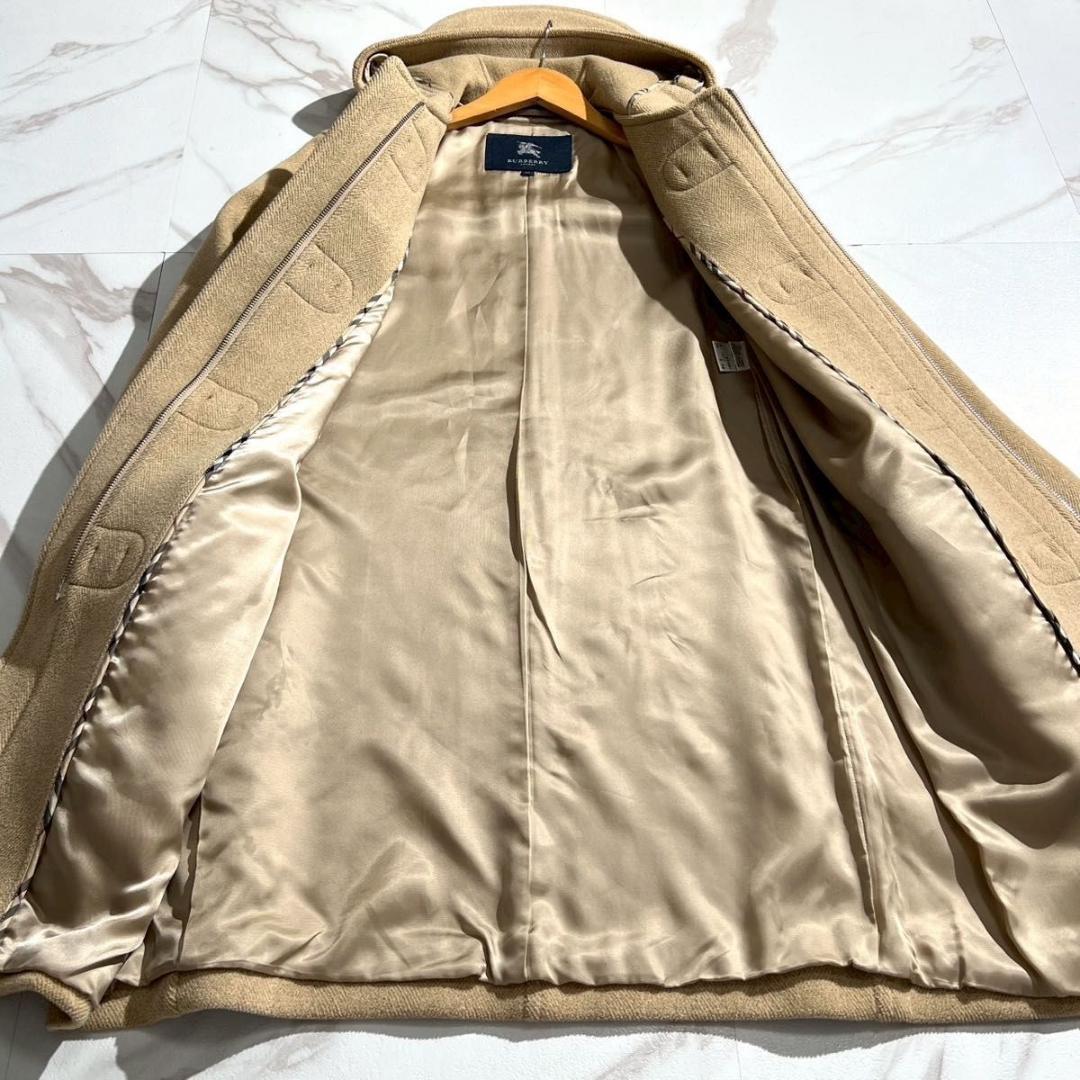 美品 BURBERRY バーバリー ダッフルコート ヘリンボーン 英国製 ウール