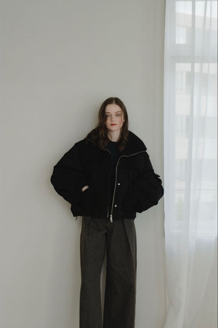 p*◆様 PINUE（ピヌエ）　ボアコンビダウンBLACK（ブラック）