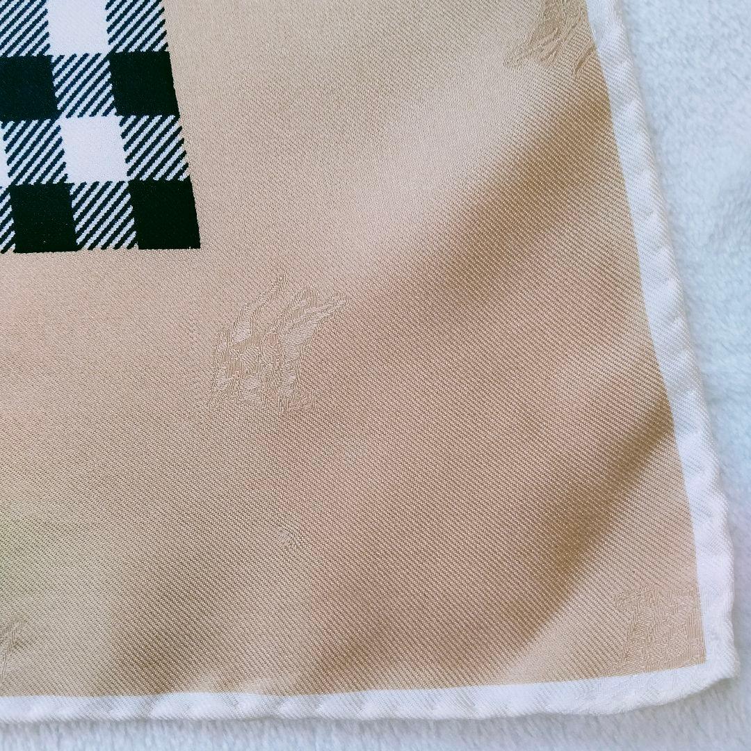 希少 美品✨️ バーバリー 大判スカーフ ノバチェック シャドーホース シルク