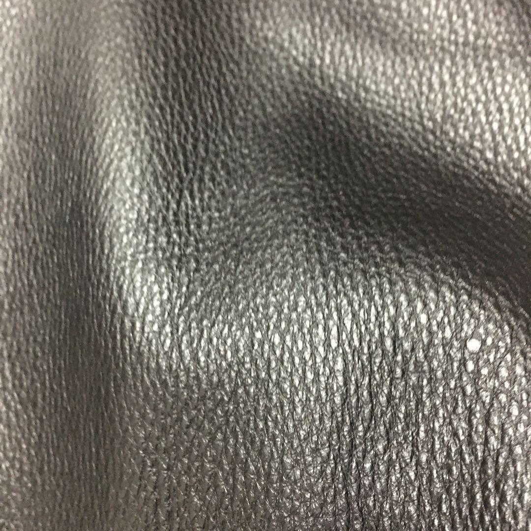 【個性派古着】南海部品　長袖デザイン革ジャン　牛革　ツヤあり　ファスナー式　XL