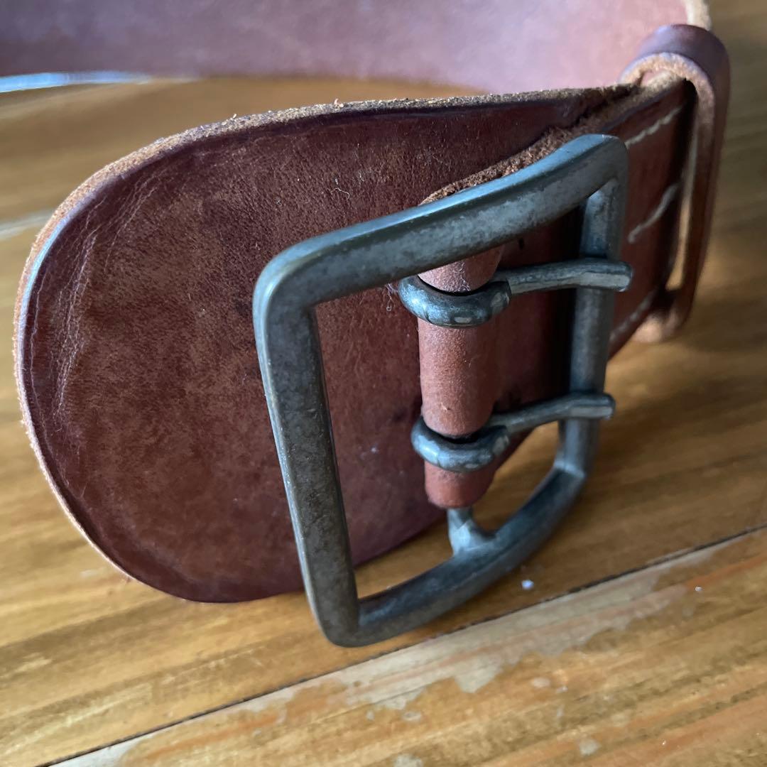 STONE  Denimes レザーベルト ブラウン 34