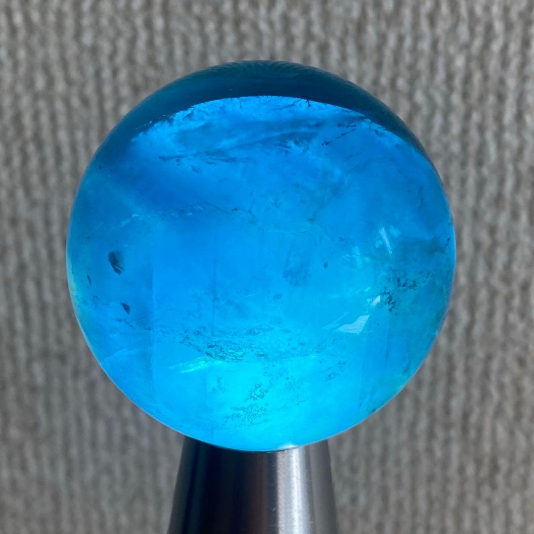 希少 ブルーフローライト 虹入り スフィア 天然石 パワーストーン
