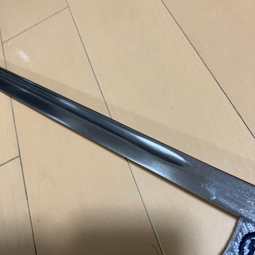 SS金属製サーベル、剣用飾り提げ緒、たすきアダプター付フルセット模造刀品