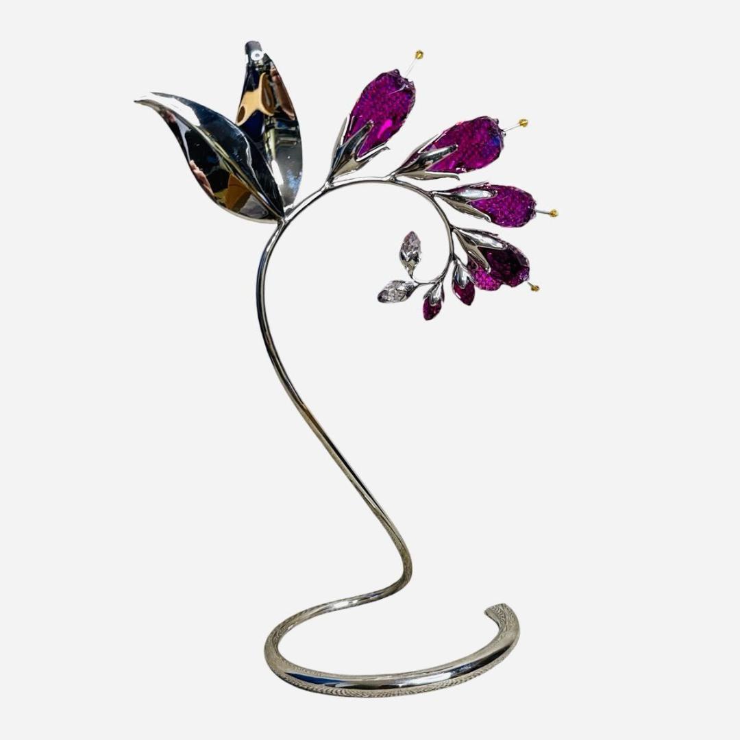 希少 スワロフスキー フラワー Dacea Fuchsia 箱付き フクシア