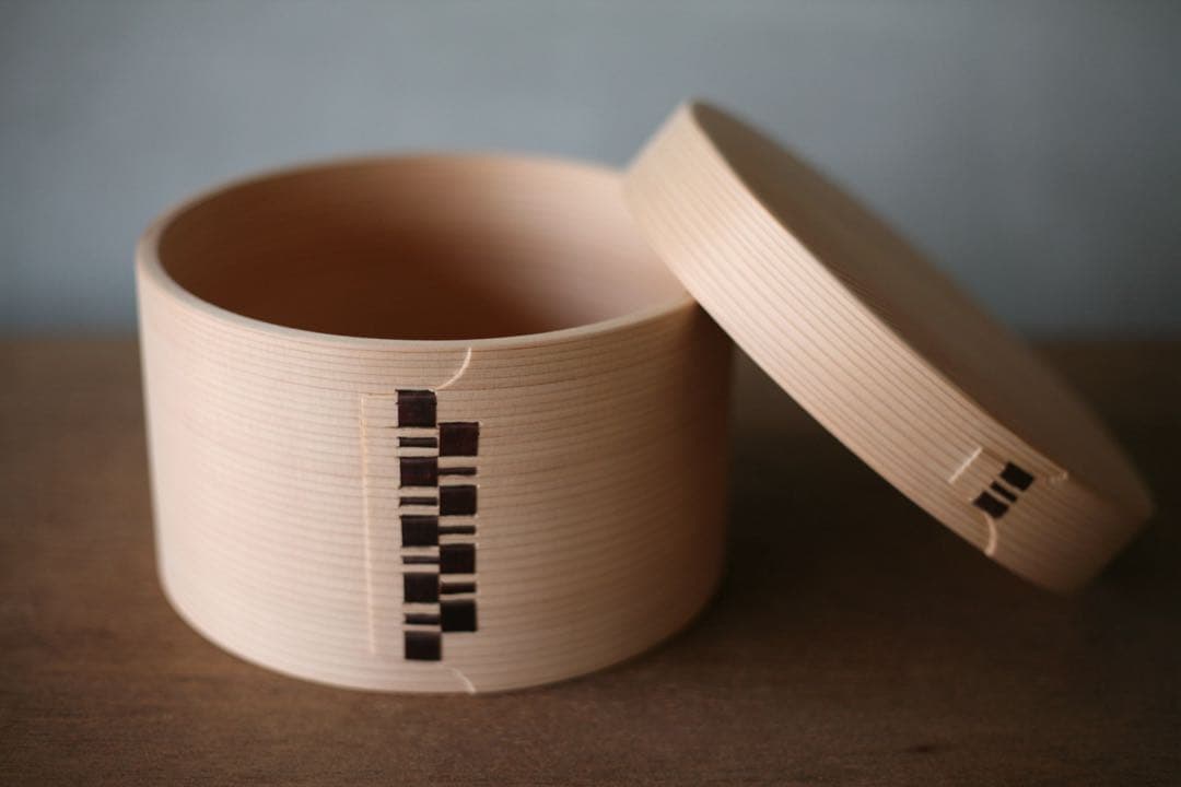 栗久　おひつ3合　白木　秋田大館曲げわっぱ