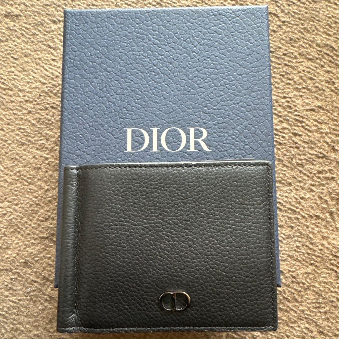 Dior レザー マネークリップ 黒最終価格