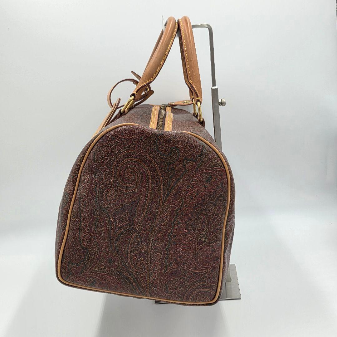 【超美品】ETRO ペイズリー柄 レザーボストンバッグ　希少