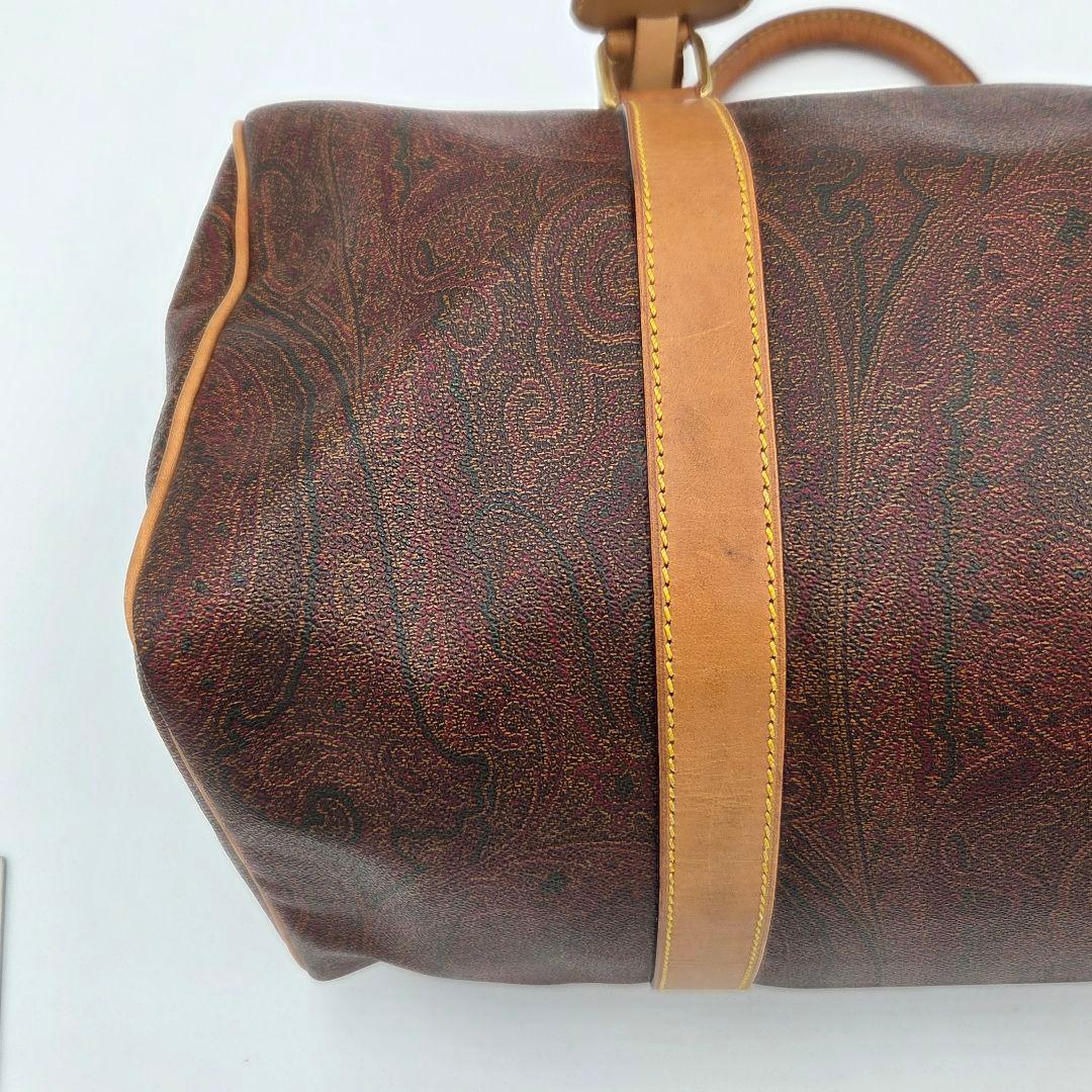【超美品】ETRO ペイズリー柄 レザーボストンバッグ　希少