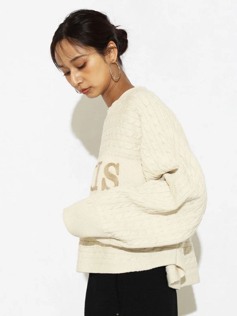 SCOTCLUB☆ ケーブル編みワイドニット