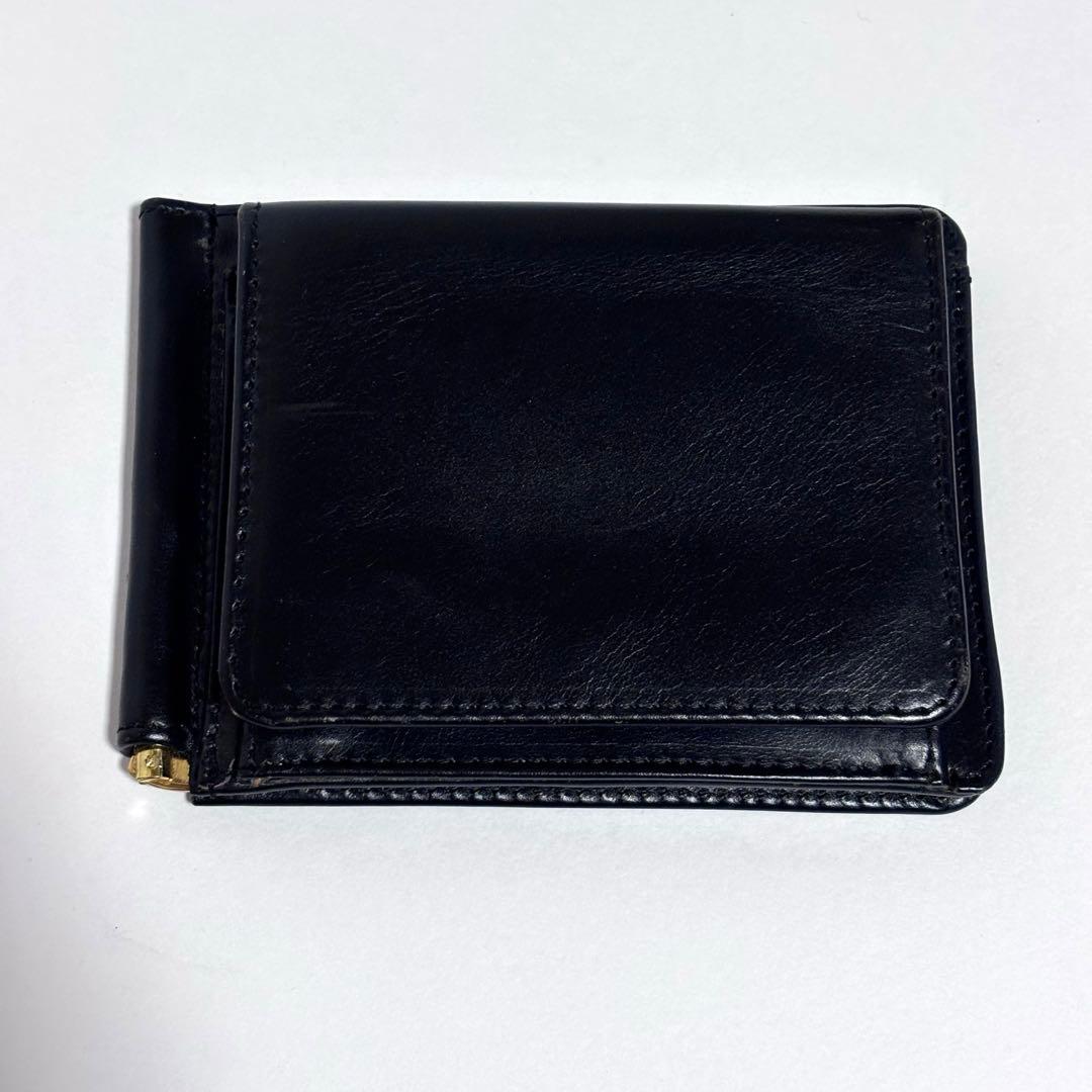 【現行品】グレンロイヤル マネークリップ 小銭入れ付 ブラック レザー 薄マチ