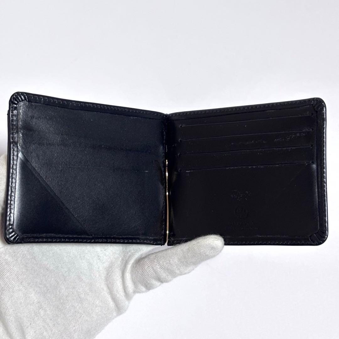 【現行品】グレンロイヤル マネークリップ 小銭入れ付 ブラック レザー 薄マチ