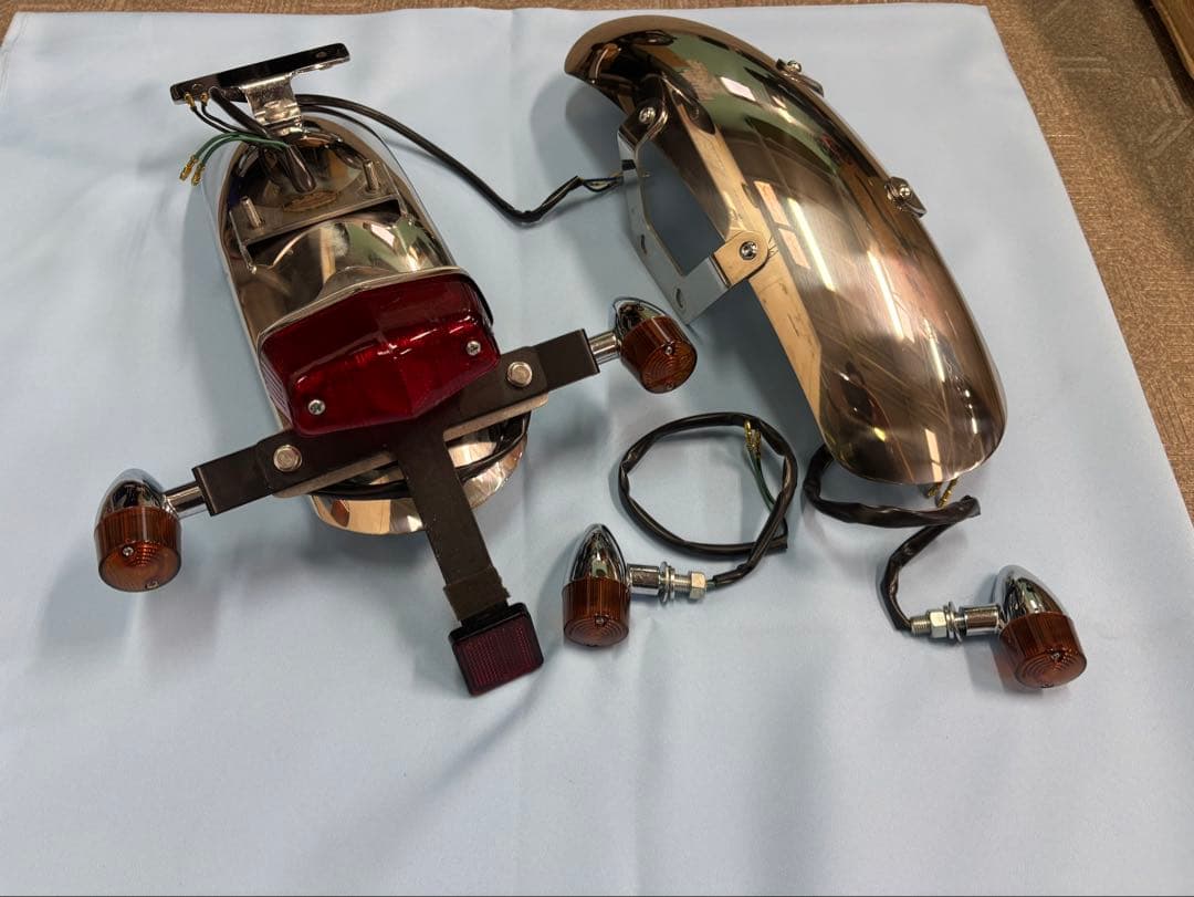 W650 社外 フロント/リアフェンダー　テールランプ/ウインカー前後セット