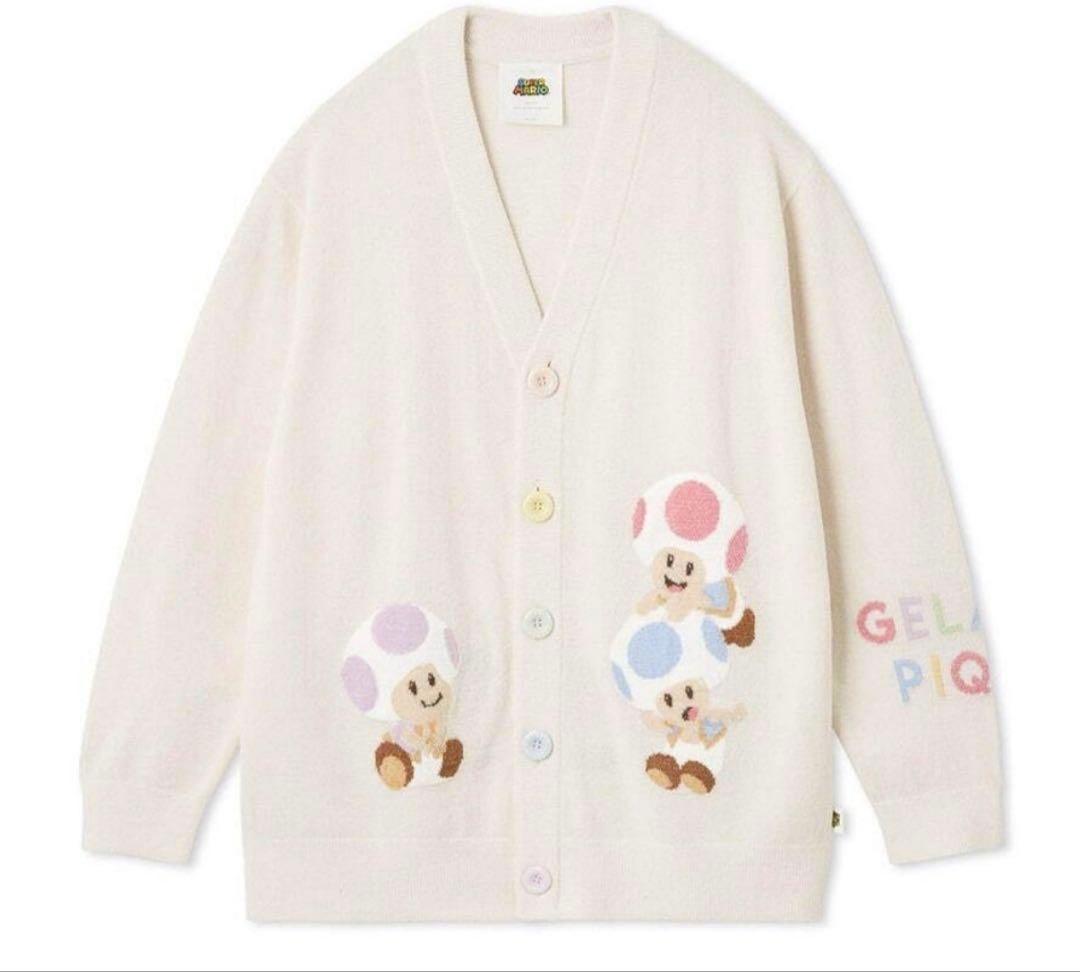 ジェラートピケ スーパーマリオ コラボ キノピオ カーディガン M－Lサイズ