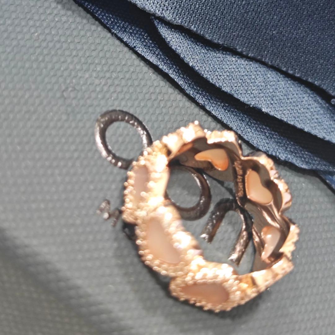 【 apm Monaco】ローズゴールド ハート型リング.（指輪 .54）