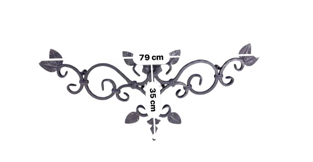 アンティークハンドメイドアイアン製オーナメント 79 cm x 35 cm