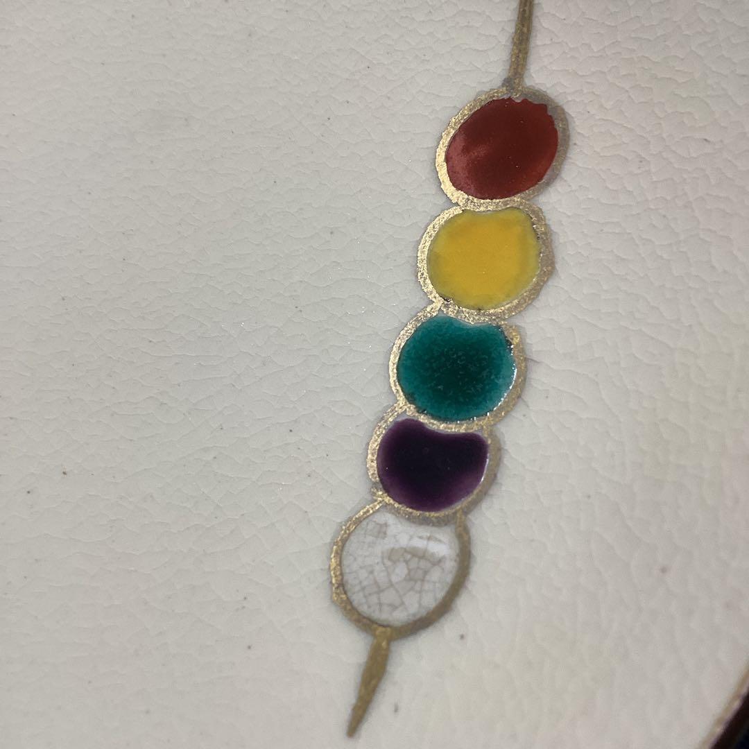 京焼色絵都おどり絵小皿　10客　新品未使用