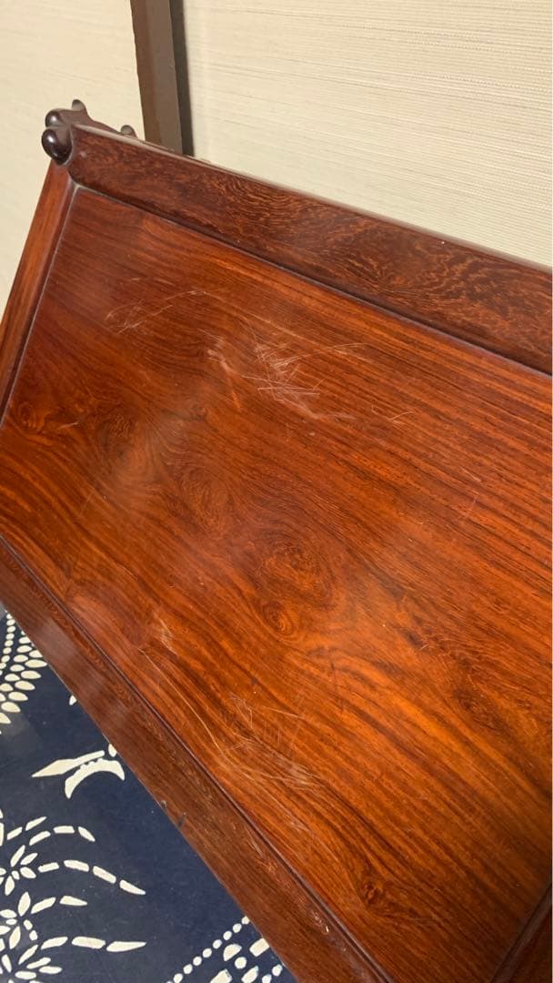 【専用】花梨？紫檀？無垢材　高級銘木　特大　盆栽　美術品　台座　天板一枚板