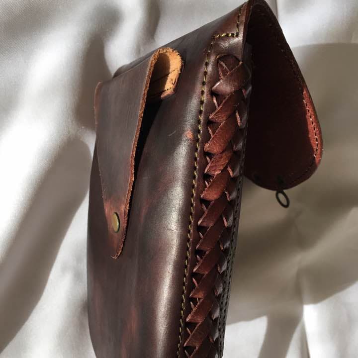 【レア】革製 ウエスタン調 ウエストホルダー