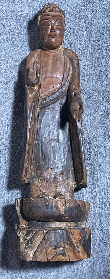 アンティーク　木製仏像