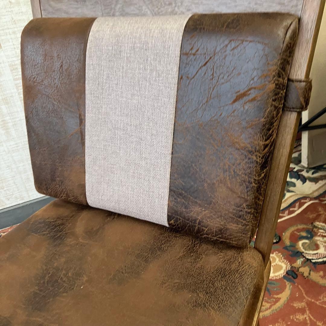 ②北欧レトロ 上久商店 大川家具 ノゾミ 回転式 天然木製椅子 アームレスチェア