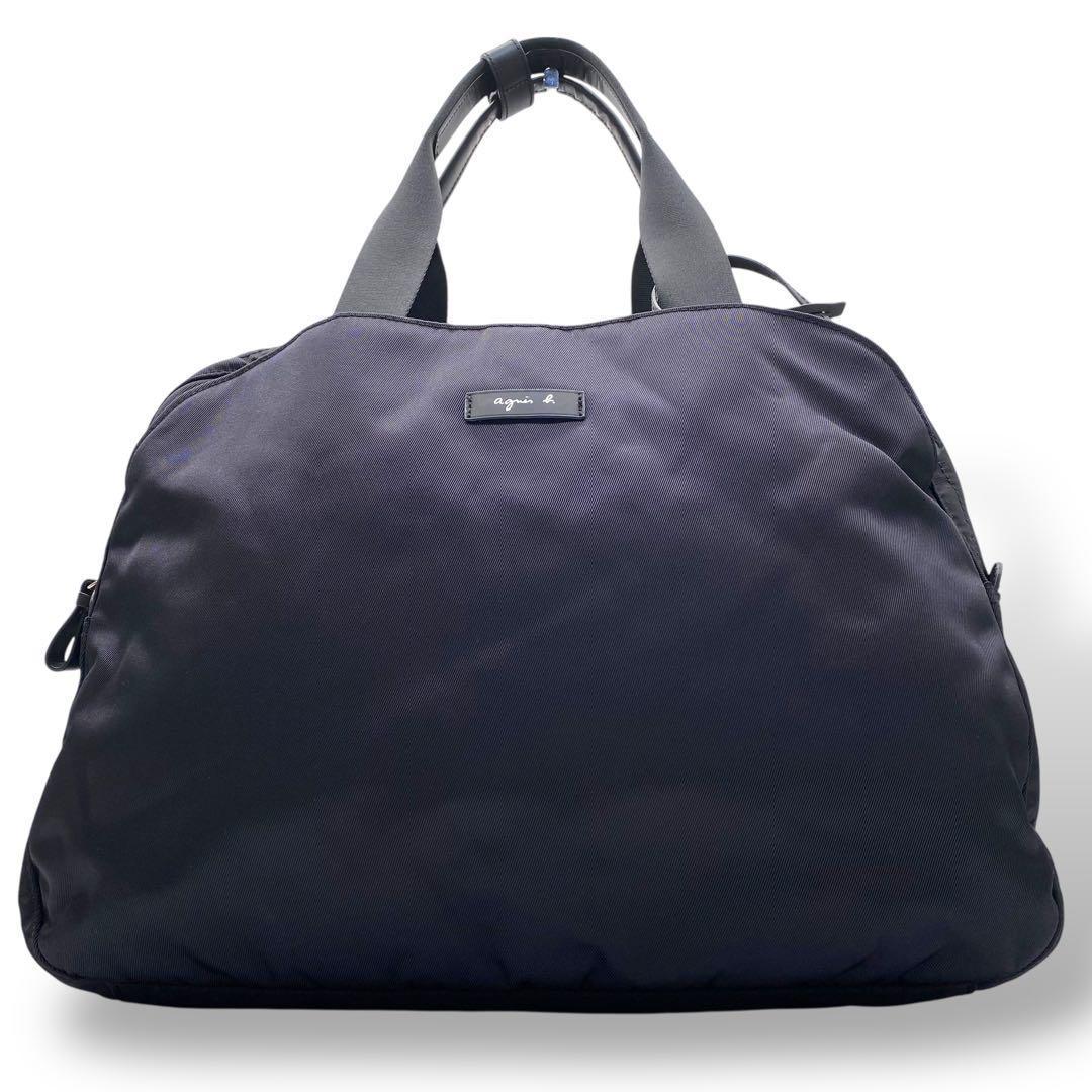 【未使用級】アニエスベー ボヤージュ ミニボストン 2way ナイロン ブラック