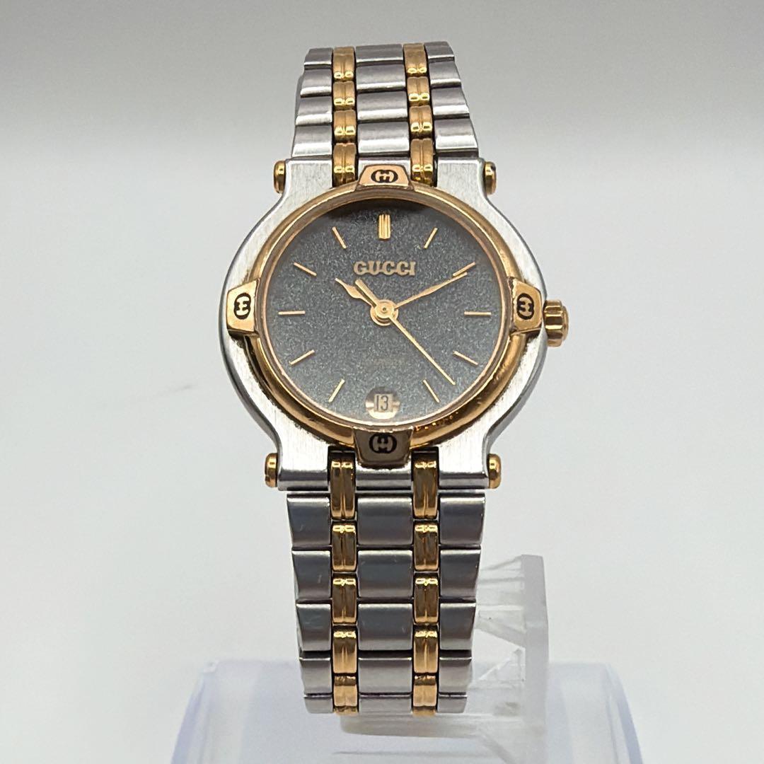 GUCCI グッチ 9000L ゴールド コンビカラー 希少　新品電池交換済