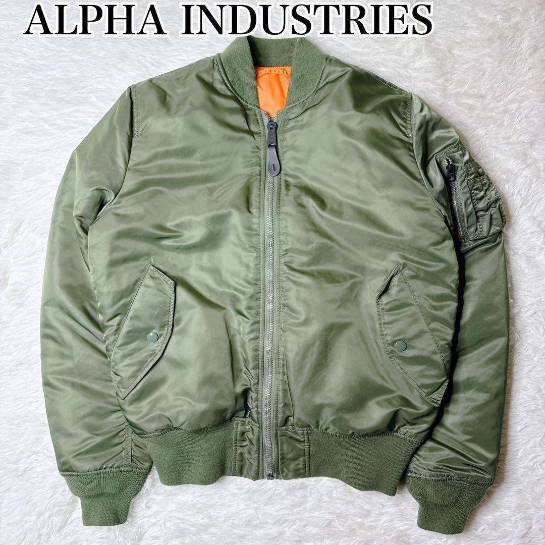 ✨美品✨ アルファ MA-1 フライトジャケット 緑 L y2k 短丈