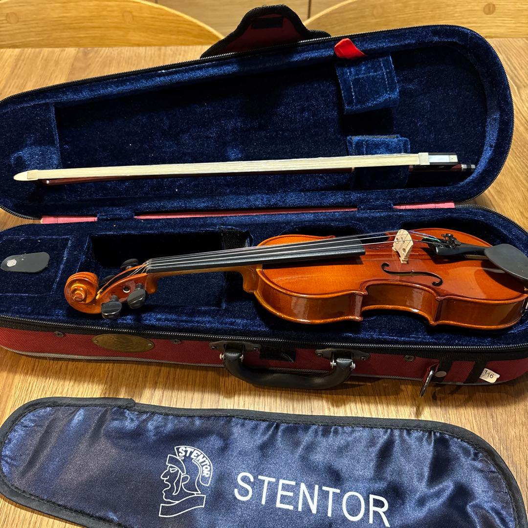 パ*ダ様 STENTOR バイオリン 1/16 付属品: 弓、ケース、肩当て