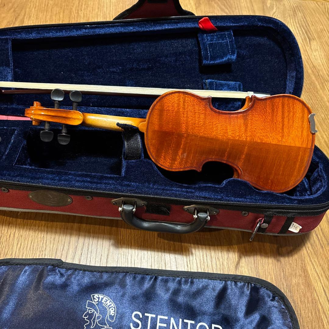 パ*ダ様 STENTOR バイオリン 1/16 付属品: 弓、ケース、肩当て