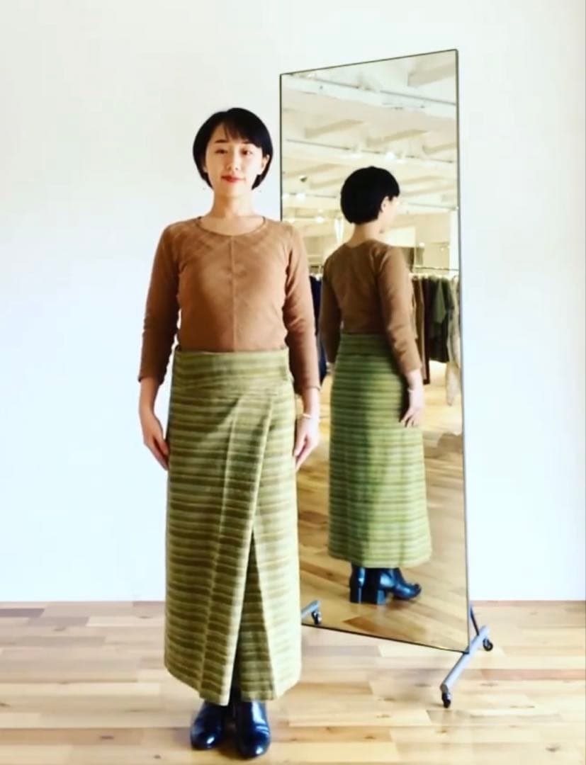 うさとの服  usaato ヘンプ100 輪っかストール 巻きスカート新品同様