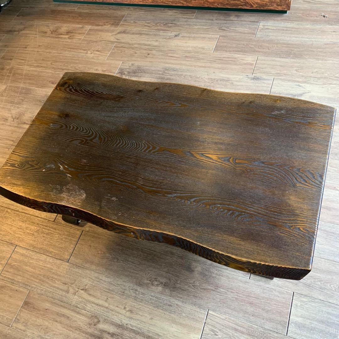 木製モダンセンターテーブル ダークブラウン　レトロ　アンティーク　ビンテージ