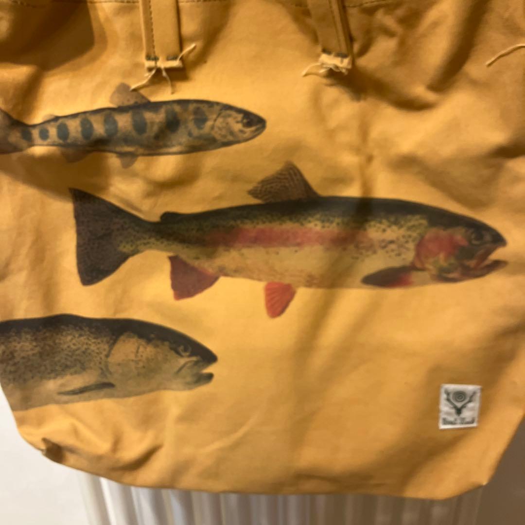 サウスツーウエストエイト　魚プリント トートバッグ