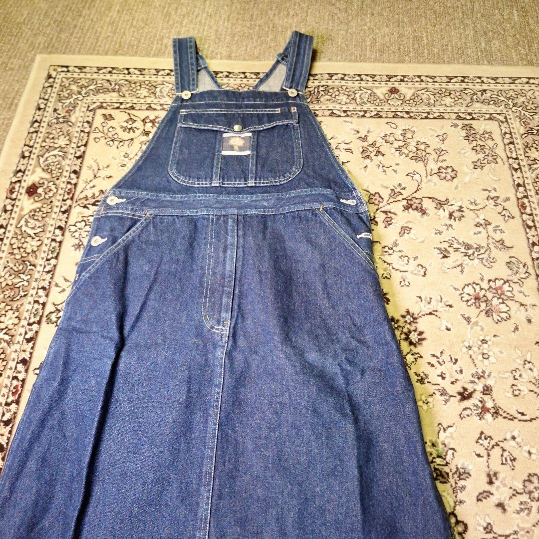 美品　ピンクハウス　デニムジャンパースカート　花デザインタグ