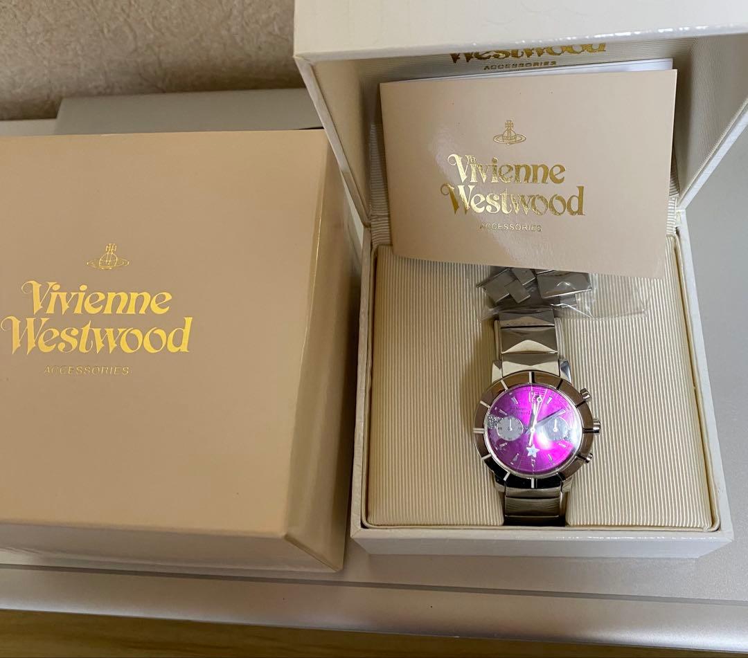 Vivienne Westwood 腕時計 クロノグラフ ピンク オーブ