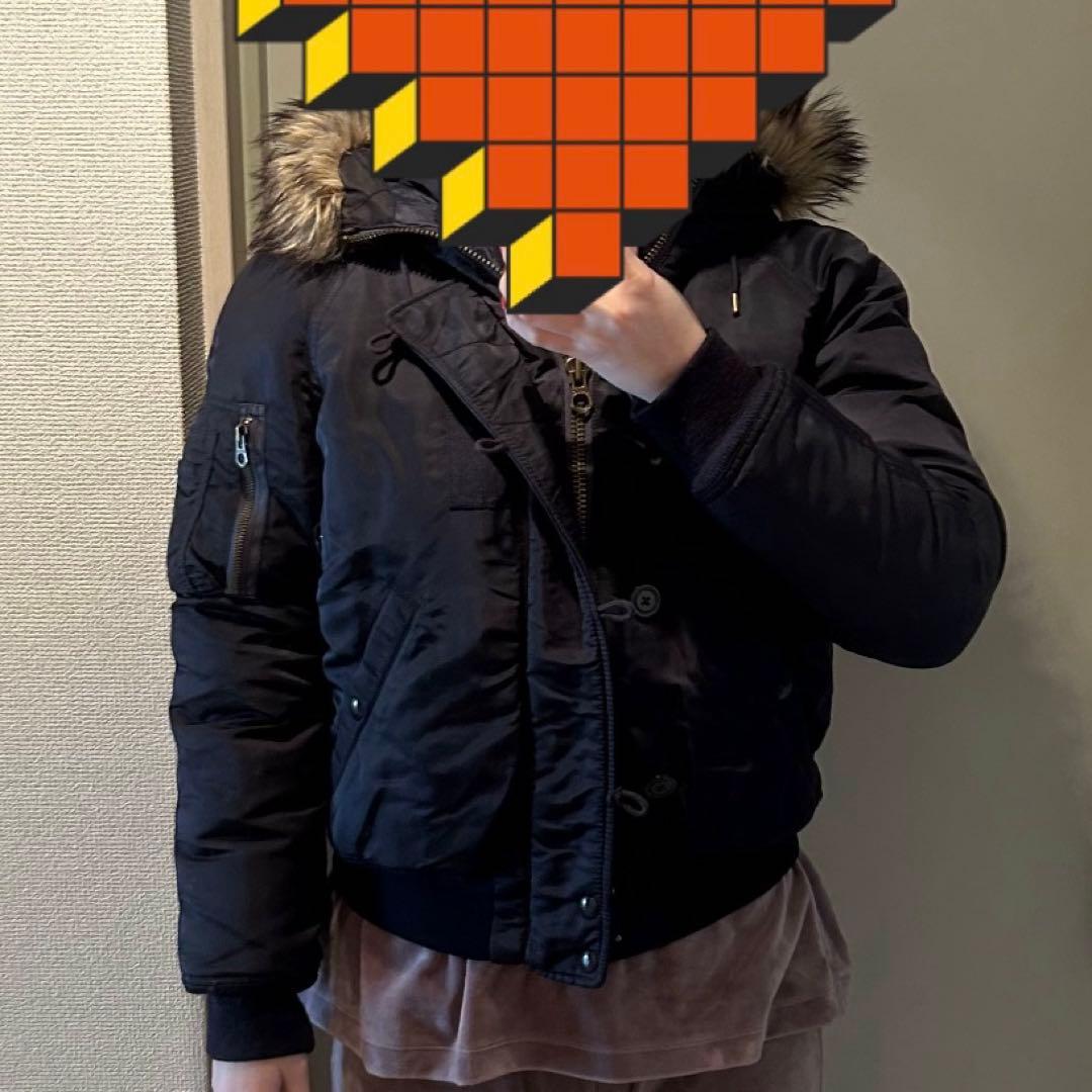 美品 POLO RALPH LAUREN【M】N-2B ダウンジャケット 紺